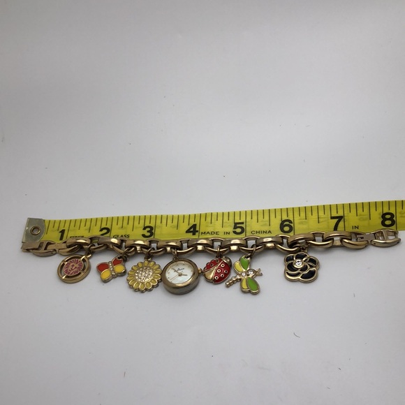 Anne Klein Charm Bracelet Watch Working w/New battery - Picture 6 of 7